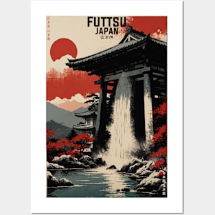 Futtsu Japan Vintage Poster Tourism Posters and Art